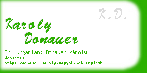 karoly donauer business card