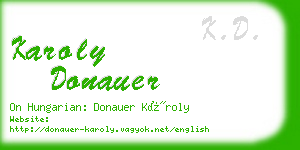 karoly donauer business card